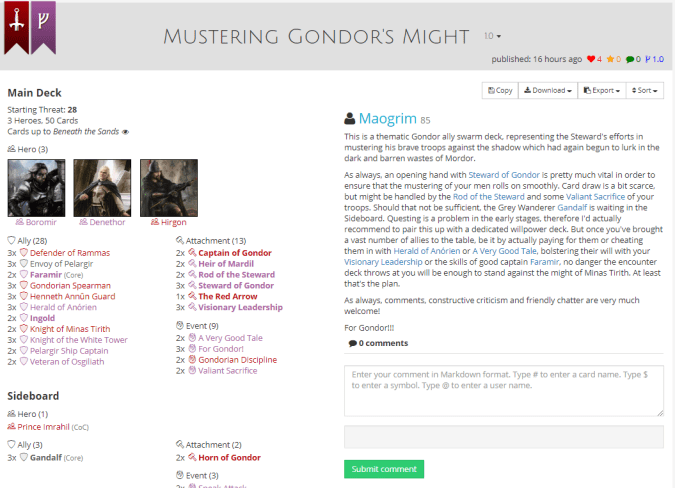 mustering gondors might